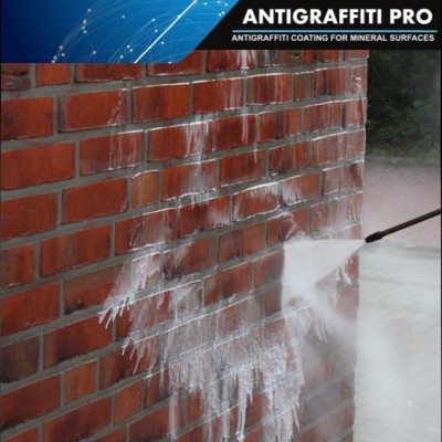 Antigraffiti Coating with Outstanding Durability. Cleaning with Pressure Cleaner Only!